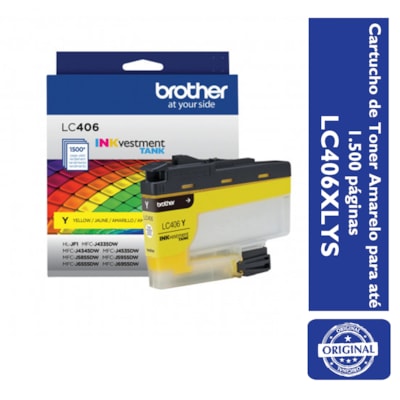 Cartucho de Tinta Amarelo LC406XLYS Brother