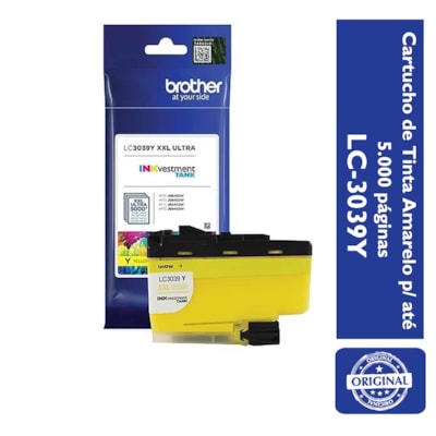 Cartucho de Tinta Brother LC-3039Y Amarelo p/ 5.000 páginas