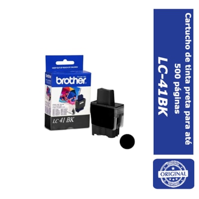 Cartucho de Tinta Brother LC-41BK Preto p/ 500 Páginas