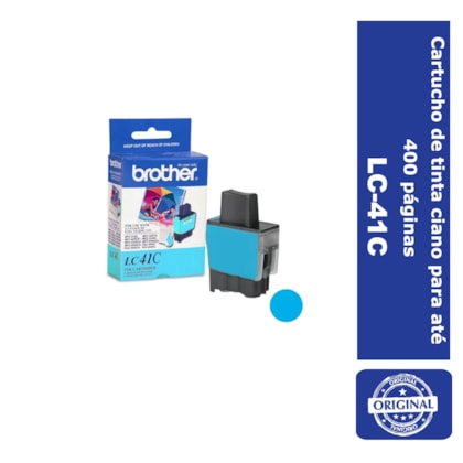 Cartucho de Tinta Brother LC-41C Ciano p/ 400 Páginas
