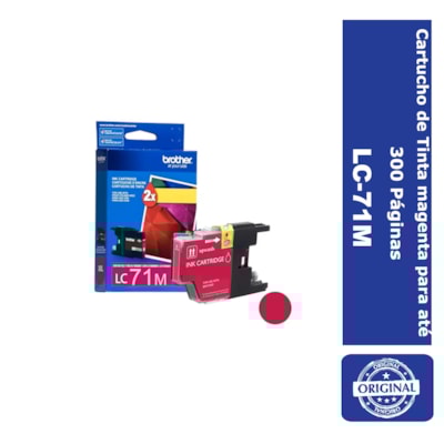 Cartucho de Tinta Brother LC-71M Magenta p/ 300 Páginas