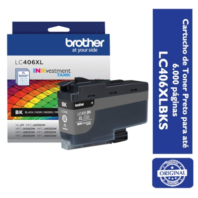 Cartucho de Tinta Preto LC406XLBK da Brother