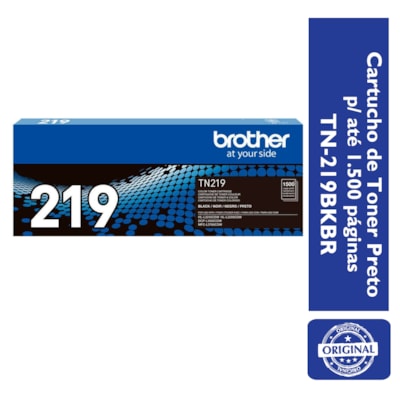 Cartucho de Toner Brother Preto TN-219BKBR para até 1500 páginas