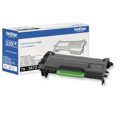 Cartucho de Toner Brother Preto TN-3472SBR para até 12.000 páginas