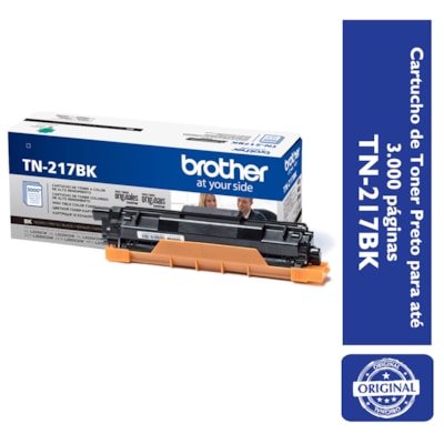 Cartucho de Toner Brother TN-217BKBR Preto p/ 3.000 Páginas