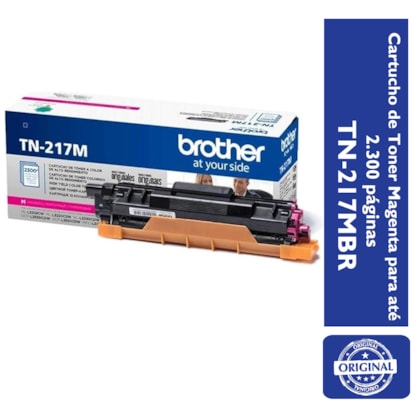 Cartucho de Toner Brother TN-217M Magenta p/ 2.300 Páginas