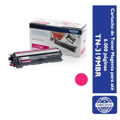 Cartucho de Toner Brother TN-319M Magenta p/ 6.000 Páginas