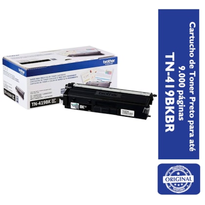 Cartucho de Toner Brother TN-419BK Preto p/ 9.000 Páginas