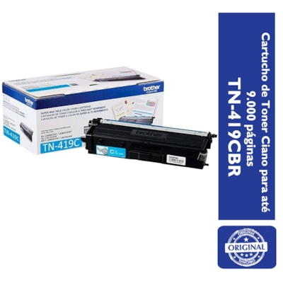 Cartucho de Toner Brother TN-419C Ciano p/ 9.000 Páginas