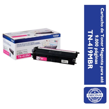 Cartucho de Toner Brother TN-419M Magenta p/ 9.000 Páginas