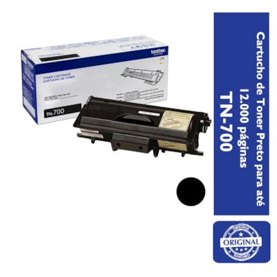 Cartucho de Toner Brother TN-700 Preto p/ 12.000 Páginas