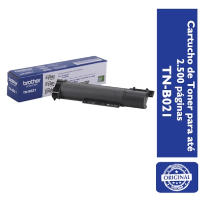 Cartucho de Toner Brother TN-B021 Preto p/ até 2.600 páginas