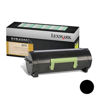 Cartucho de Toner Lexmark 51B4H00 Preto p/ 8.500 Páginas