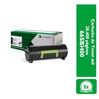 Cartucho de Toner Lexmark 66SBH00 para até 28.400 páginas