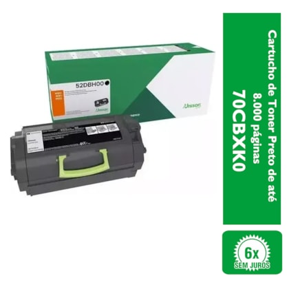 Cartucho de Toner Lexmark 70CBXK0 para até 8.000 páginas