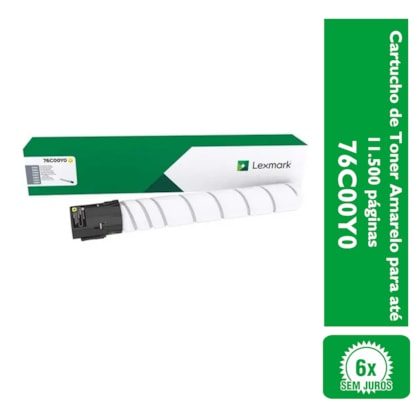Cartucho de Toner Lexmark 76C00Y0 Amarelo para até 11.500 páginas