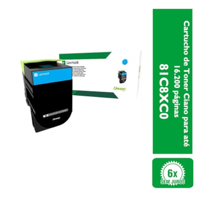 Cartucho de Toner Lexmark 81C8XC0 p/ 16.200 Páginas