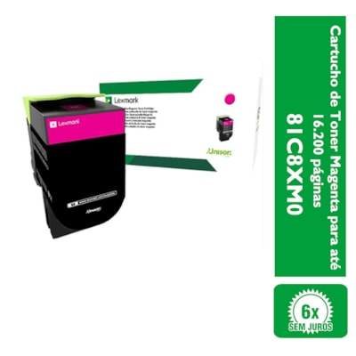 Cartucho de Toner Lexmark 81C8XM0 p/ 16.200 Páginas