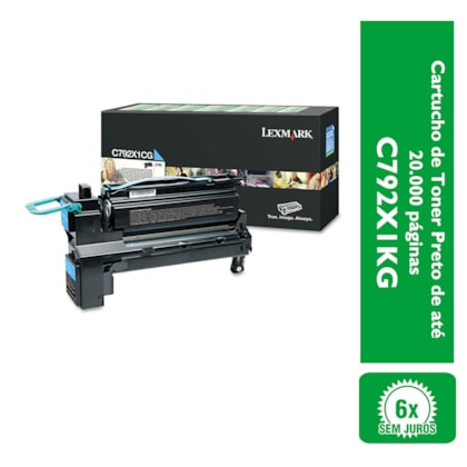 Cartucho de Toner Lexmark C792X1KG para até 20.000 páginas