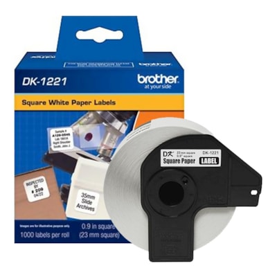 Etiqueta Térmica Brother DK-1221 Branca Pré Cortada 23mm 1000un