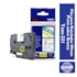 Fita Extra Forte p/ Rotulador Brother TZeS-221 Preto Sobre Branco 09mm