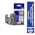 Fita Extra Forte p/ Rotulador Brother TZeS-251 Preto Sobre Branco 24mm