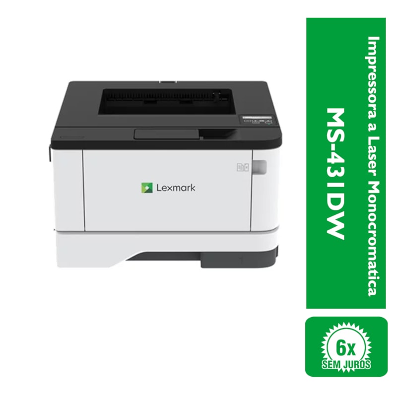 Impressora a Laser Lexmark MS-431DW Monocromática - Loja Gomaq