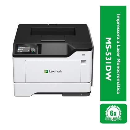 Impressora a Laser Lexmark MS-531DW Monocromática