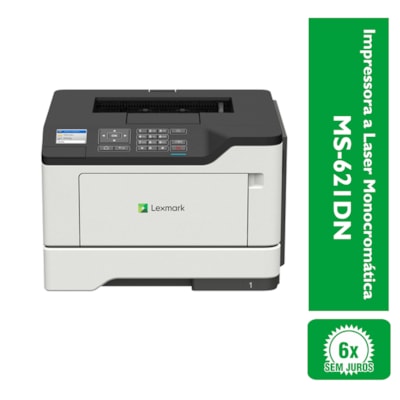 Impressora a Laser Monocromática MS-621DN Lexmark