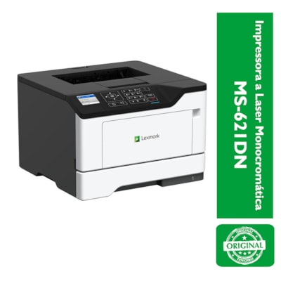 Impressora a Laser Monocromática MS-621DN Lexmark