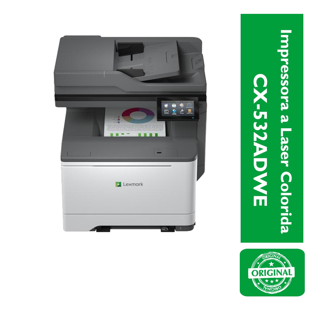 Multifuncional a Laser Lexmark CX-532ADWE Colorida - Loja Gomaq