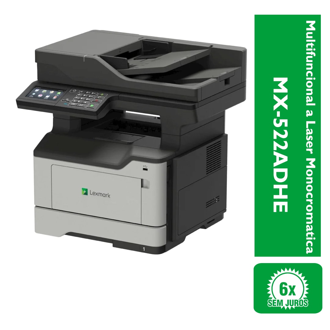 Multifuncional a Laser Monocromática MX-622ADHE Lexmark - Loja Gomaq