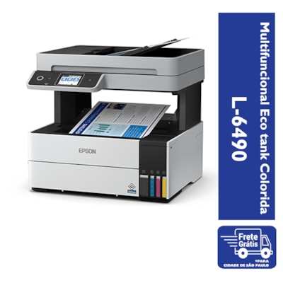 Multifuncional Jato de Tinta Ecotank Colorida L6490 Epson