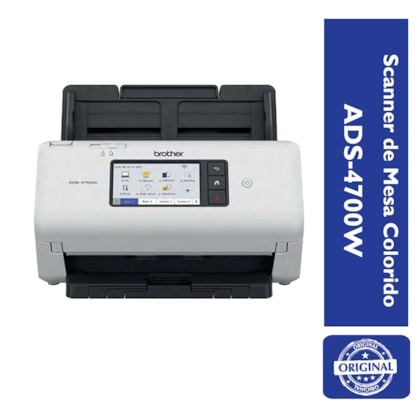 Scanner de Mesa Profissional Brother ADS-4700W Colorido Wi-Fi