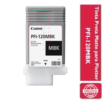 Tinta Preta Matte p/ Plotter PFI-120MBK Canon