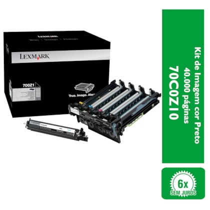 Unidade de Imagem Lexmark 70c0Z10 Preto para até 40.000 páginas
